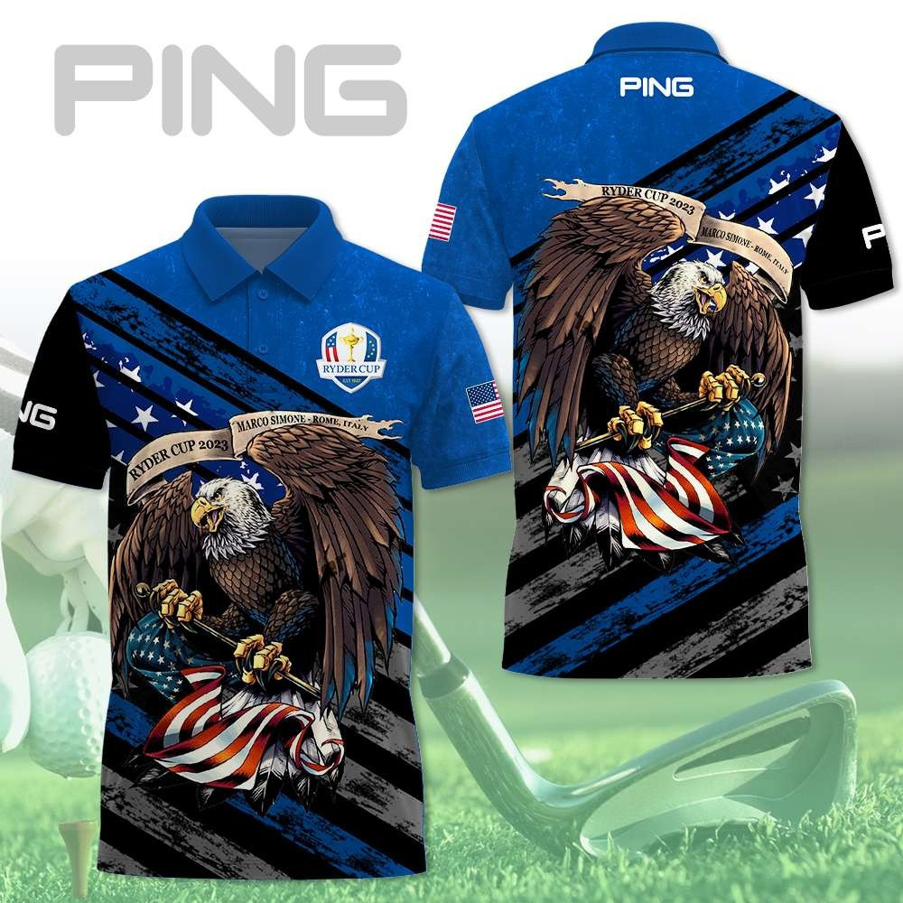 Ping x Ryder Cup 2025 Polo Shirt US Eagle Golf Apparel Best Golf Gifts For Dad