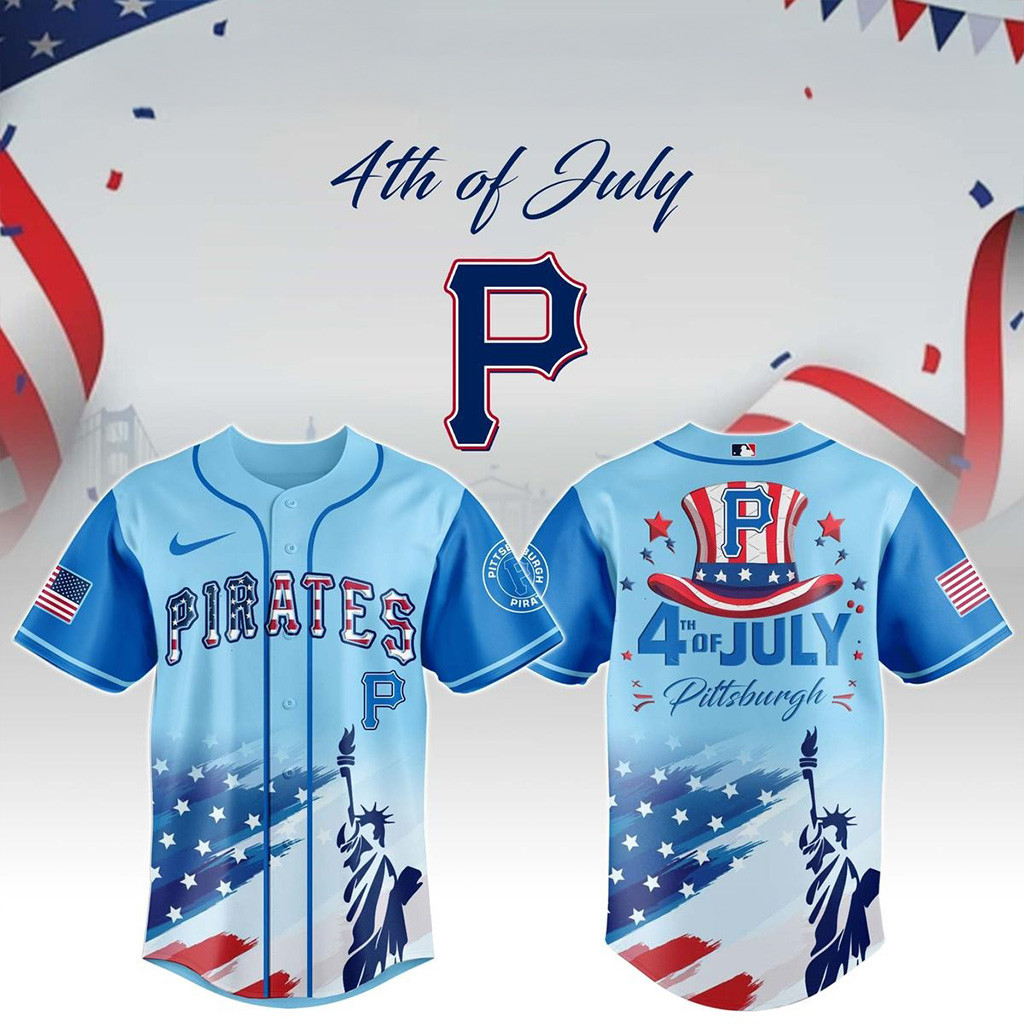 Pirates MLB x Happy Independence Day 4th Of July Baseball Jersey Pirates Merch Gifts For Fans