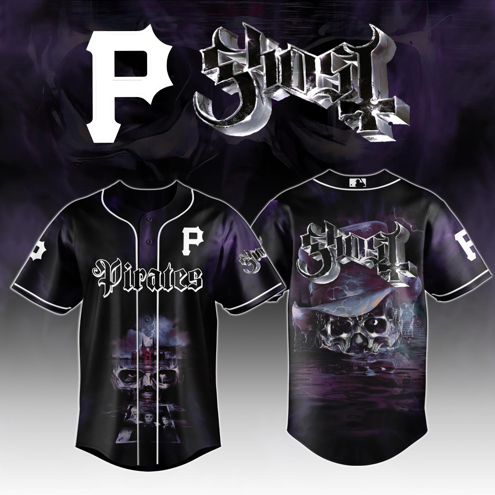 Pittsburgh Pirates Mlb X Ghost Skeletour World Tour Baseball Jersey For Fans