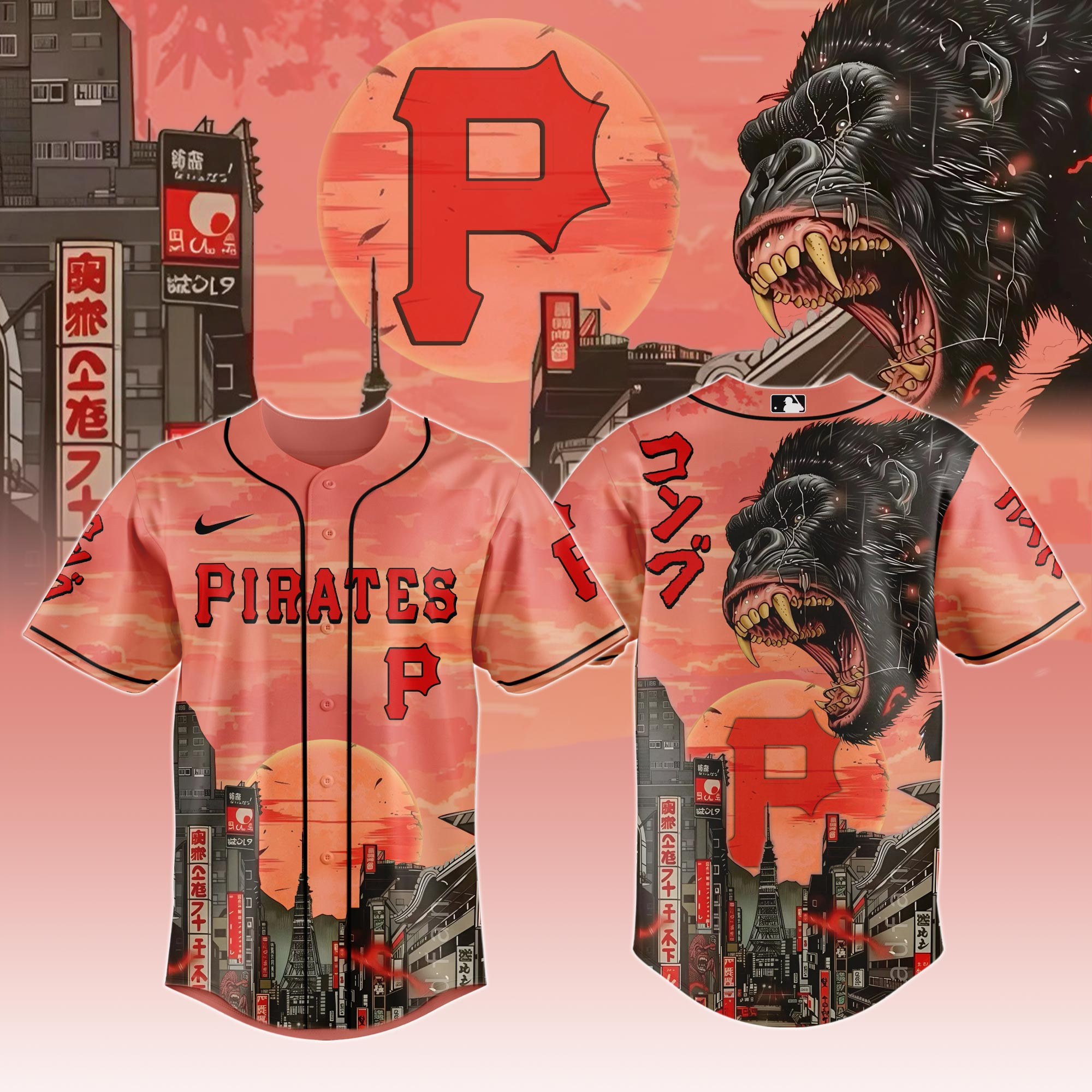 Pittsburgh Pirates Mlb X Japanese Heritage Kong Baseball Jersey For Fans