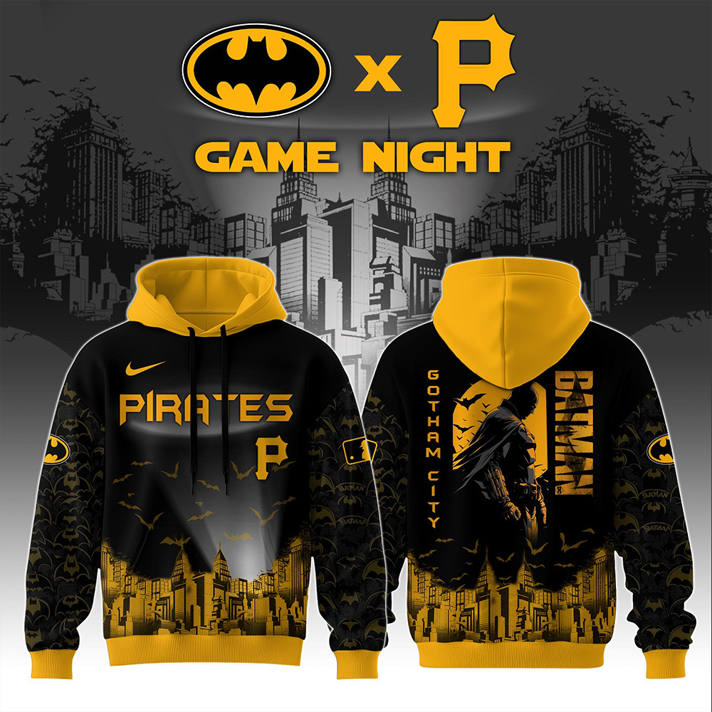 Pittsburgh Pirates x DC Batman Game Night Hoodie Best Gifts For Baseball Fans