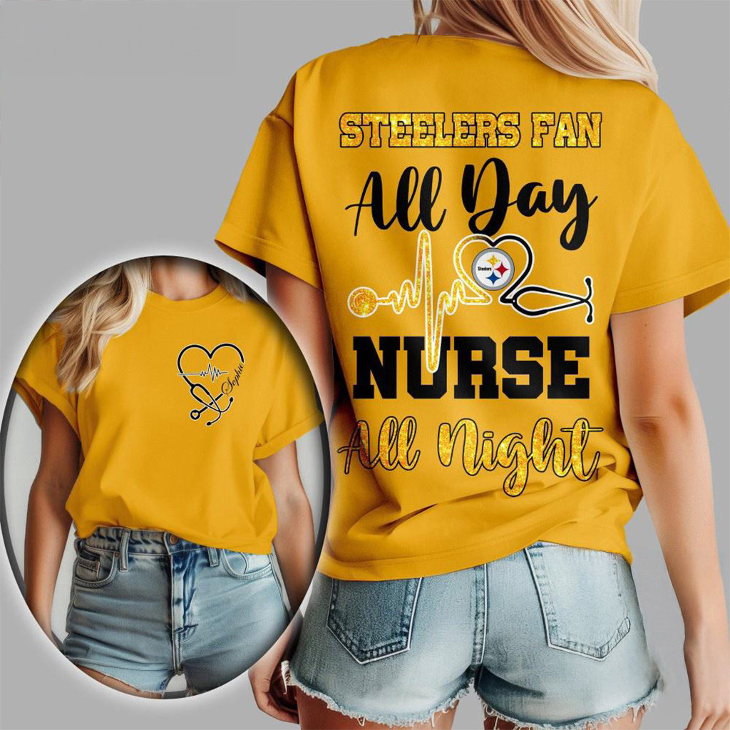 Pittsburgh Steelers NFL All Day Nurse All Night Shirt Pittsburgh Steelers Merch Her Gifts