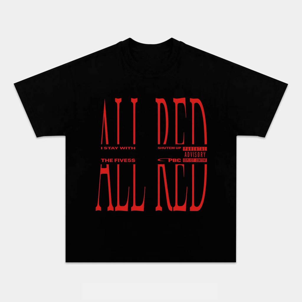 Playboi Carti And All Red Graphic Black T-Shirt Fan Merch Top Christmas Gifts For Girlfriend