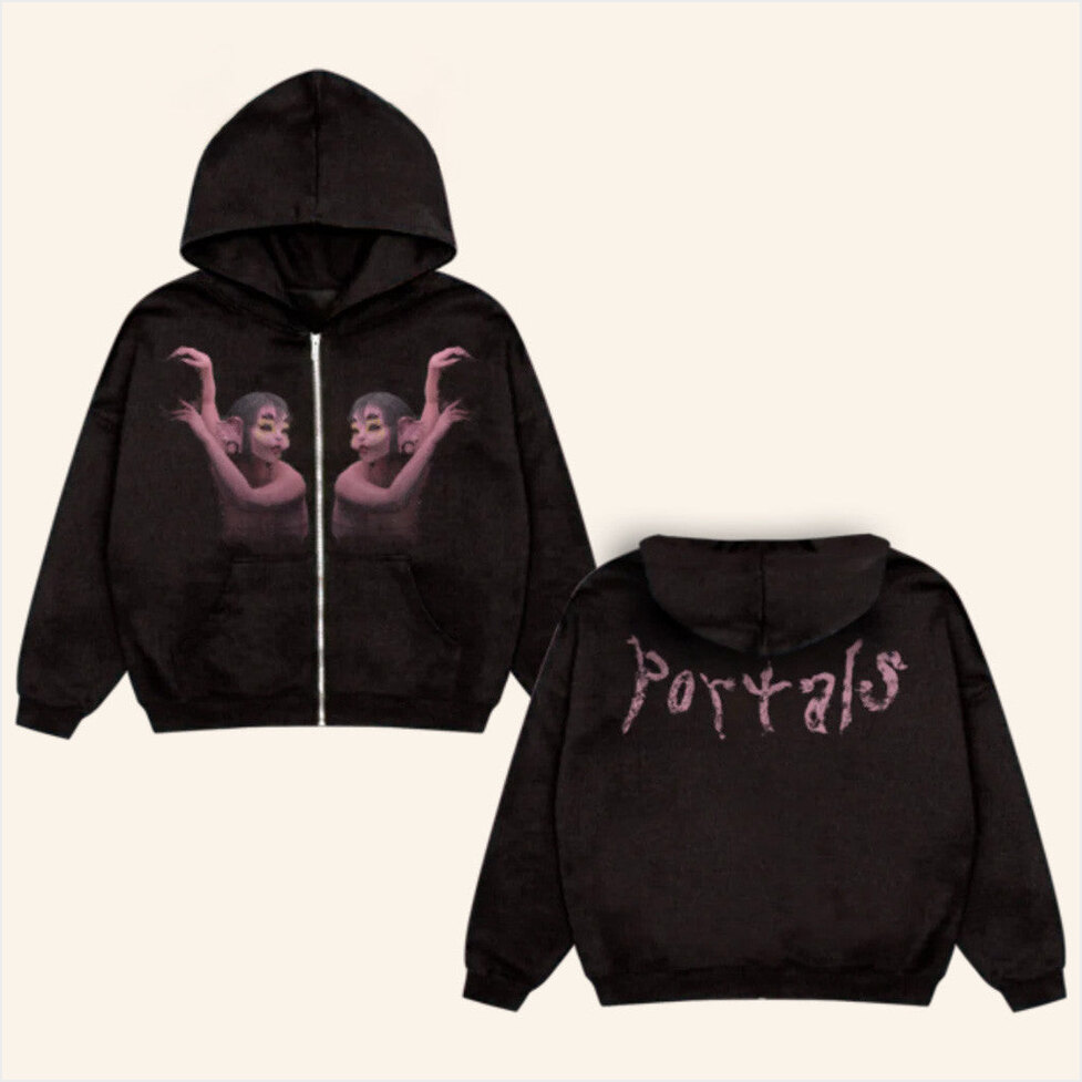 Portals Zip Up Hoodie Melanie Martinez Merch Gift Ideas For Besties BFF Birthday Gifts