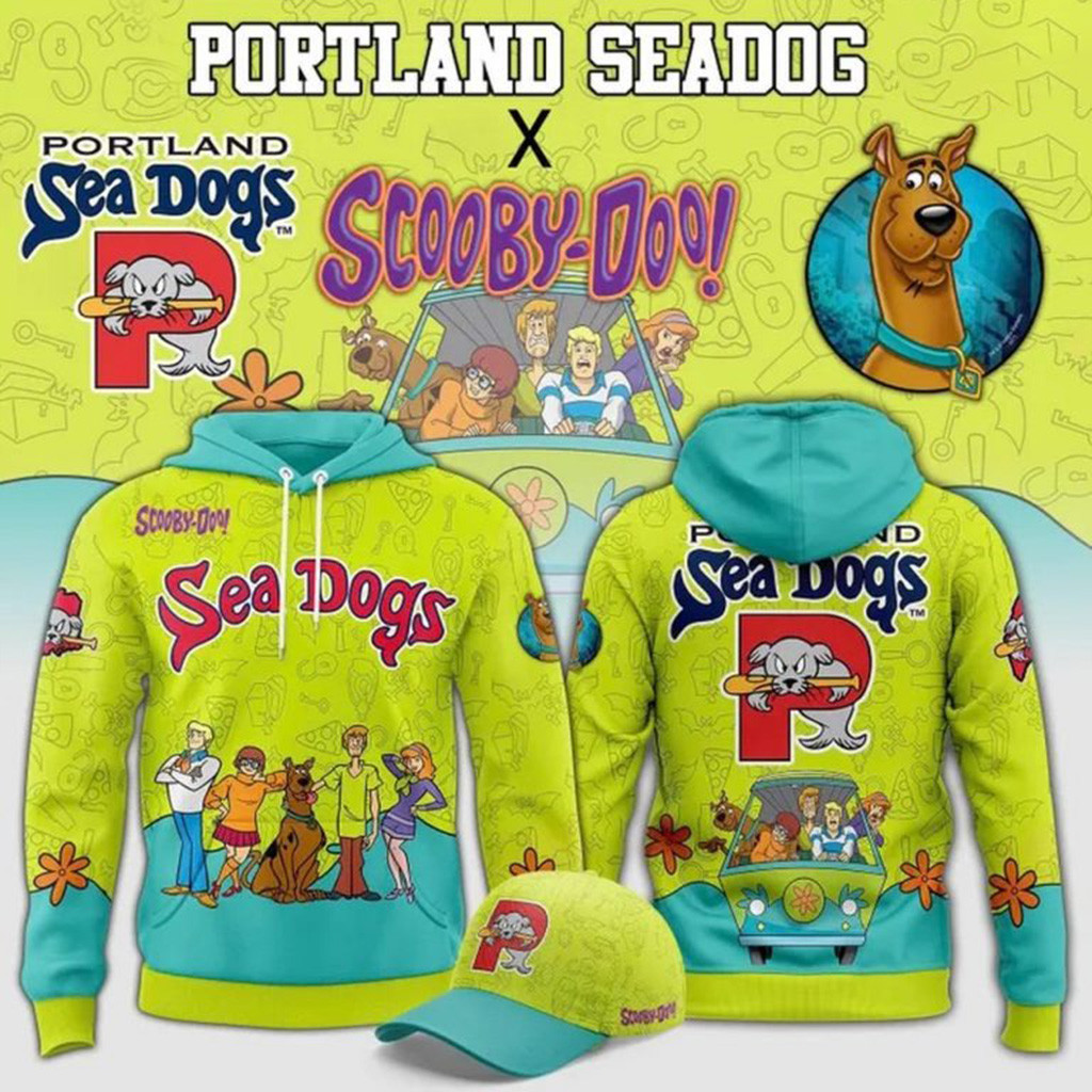 Portland Sea Dogs X Scooby Doo Day 2025 Hoodie Sea Dogs Merch Gifts For Dad