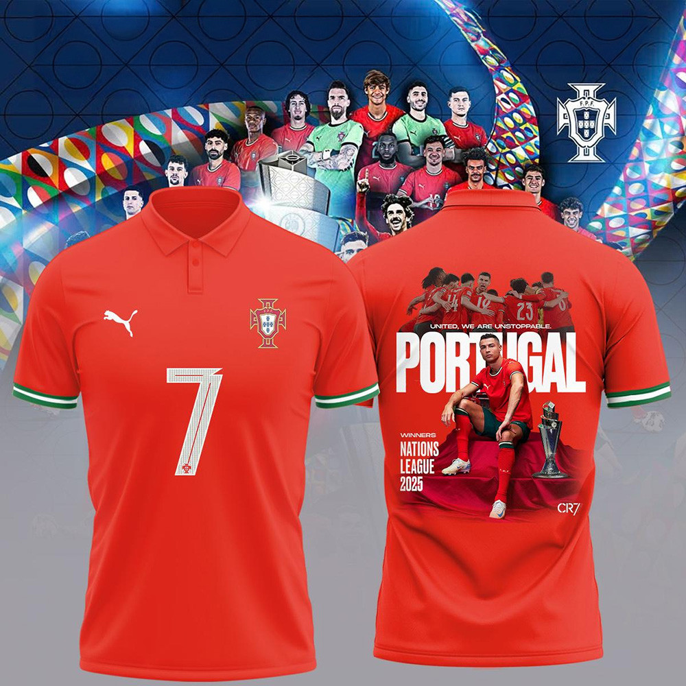 Portugal Champions UEFA Nations League 2025 Polo Shirt UEFA Merch Gifts For Football Fan