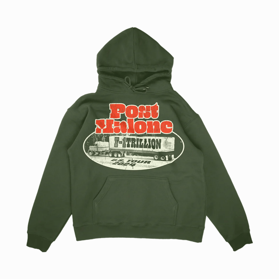 Post Malone Merch F 1 Trillion Green Tour Hoodie Perfect Father's Day Gifts Gifts For Besties