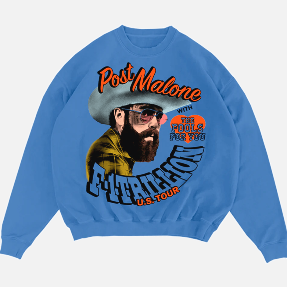 Post Malone Merch F1 Trillion With Fools Sweatshirt Father's Day Gifts For Son In Law