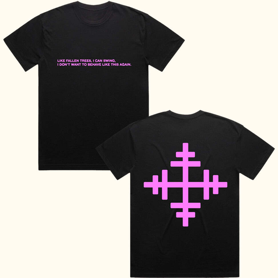 President Band Merch Fallen Trees Lyric Black T-Shirt Black Gift Ideas For Fans Gifts For Fans