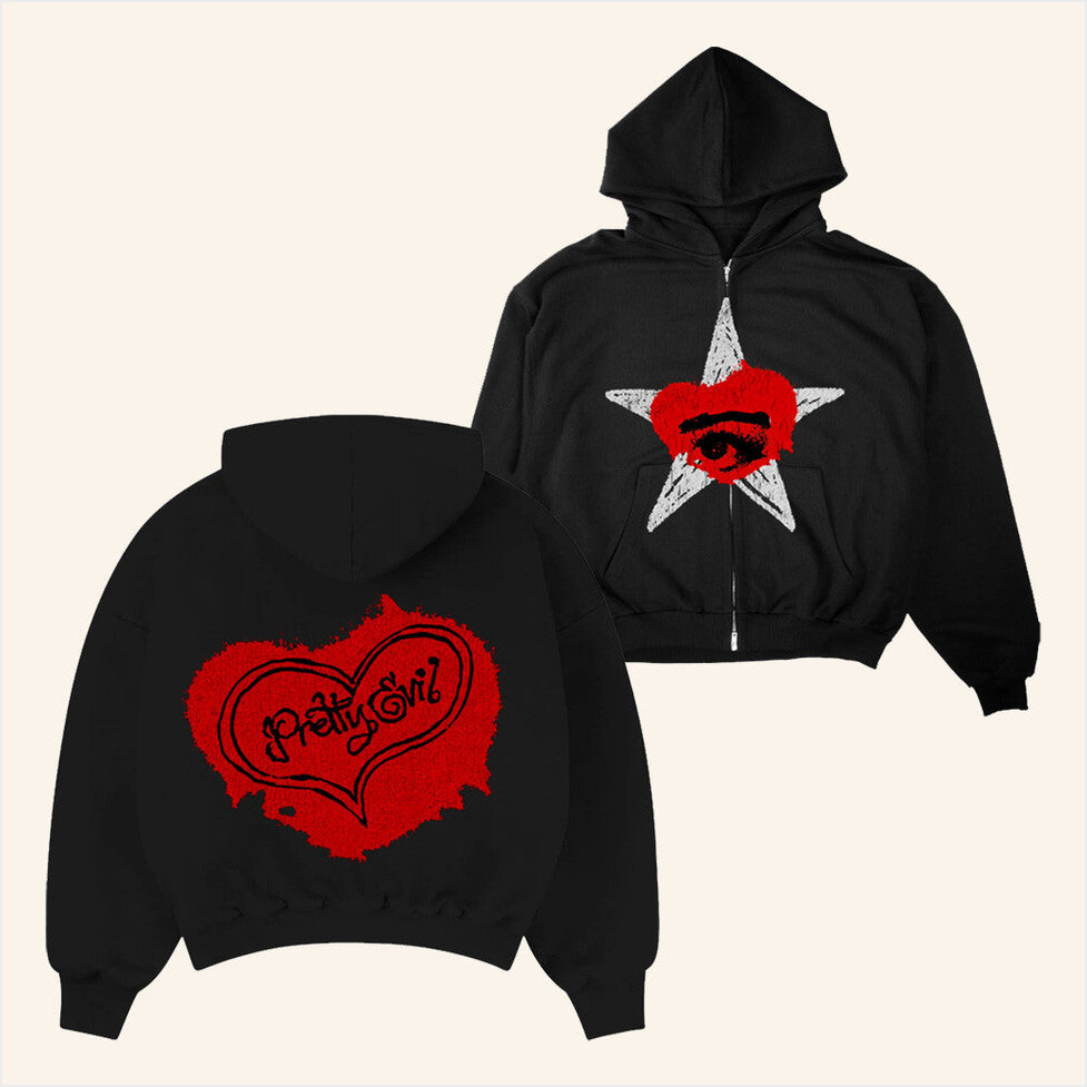 Pretty Evil Zip Up Hoodie The Ellise Shop Store Merch Best Friend Birthday Gifts