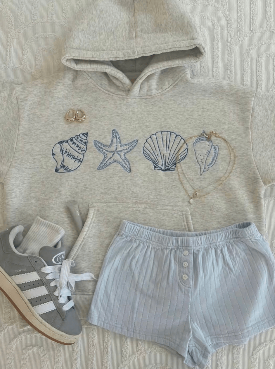 Prisana Bay Hoodie Seashell Hoodie Gifts For Ocean Lovers Birthday Gift for Husband
