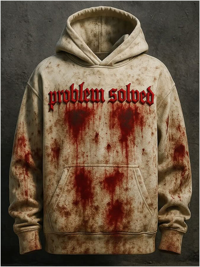 Problem Solved Hoodie Horror Scary Bloody Apparel Halloween Birthday Gifts For Best Friend