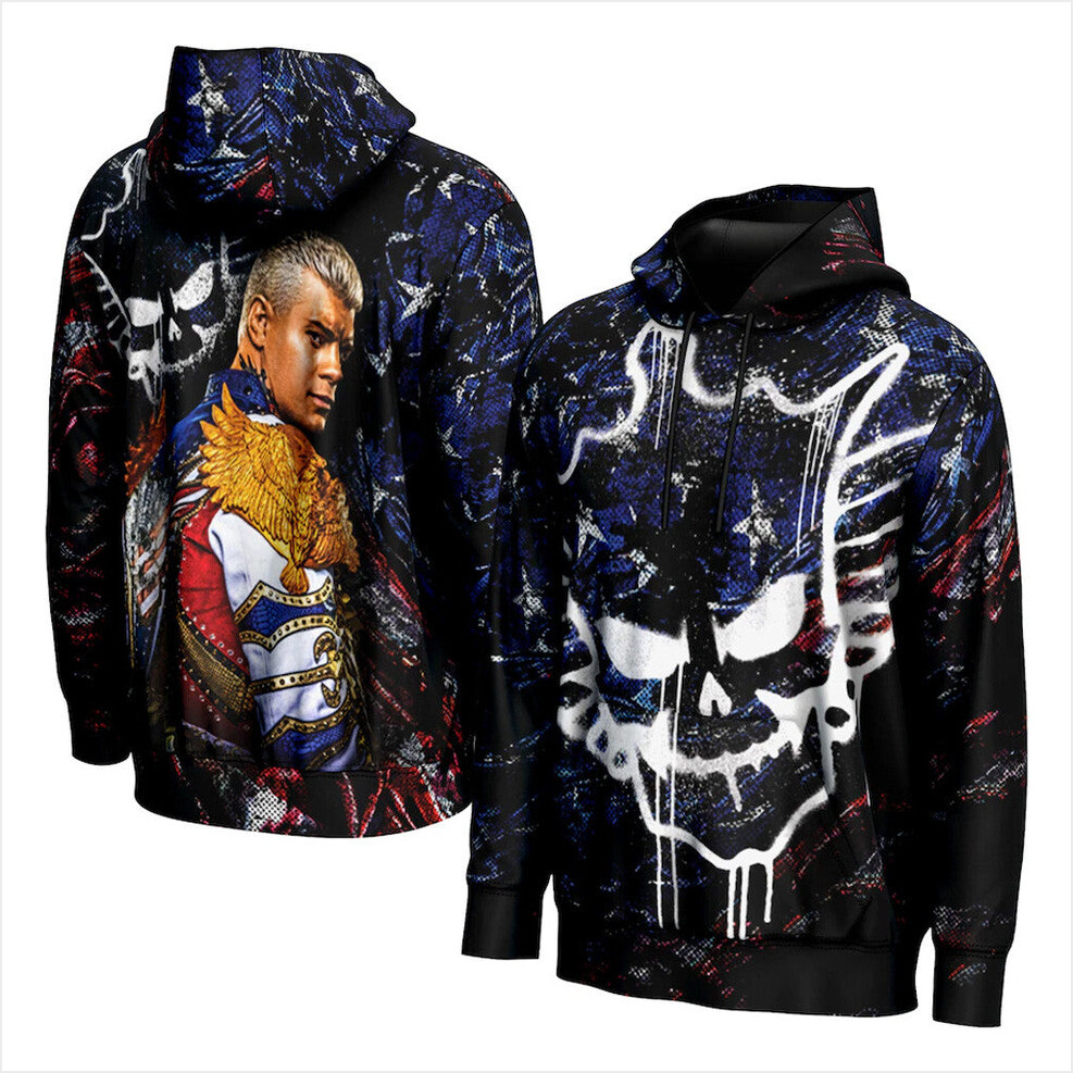 ProSphere Black Cody Rhodes Adrenaline Hoodie Cody Rhodes Merch Birthday Gifts For Fans