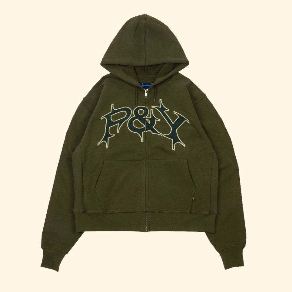 Punkandyo P And Y Green Zip Hoodie P&Y Merch Punkandyo Hoodie Best Mother's Day From For Daughter
