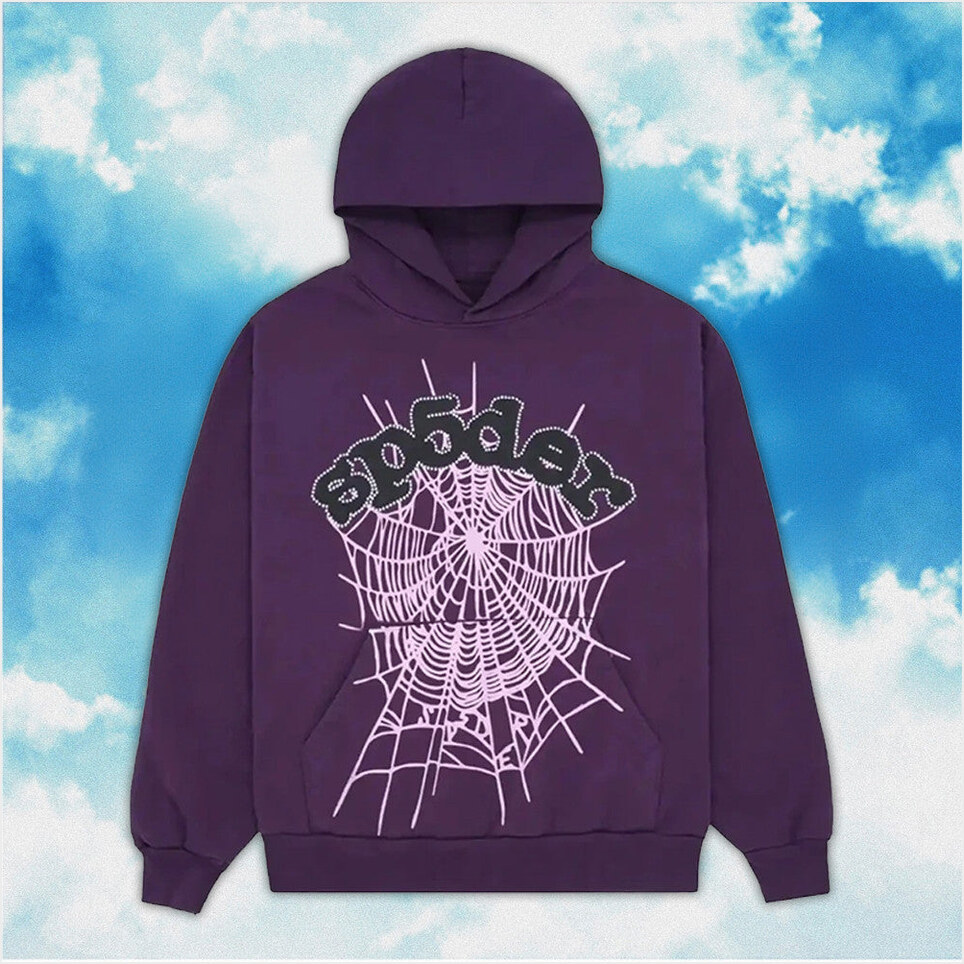 Purple Spider Hoodie Sp5der Web Hoodie Unique Birthday Gifts For Best Friend Her