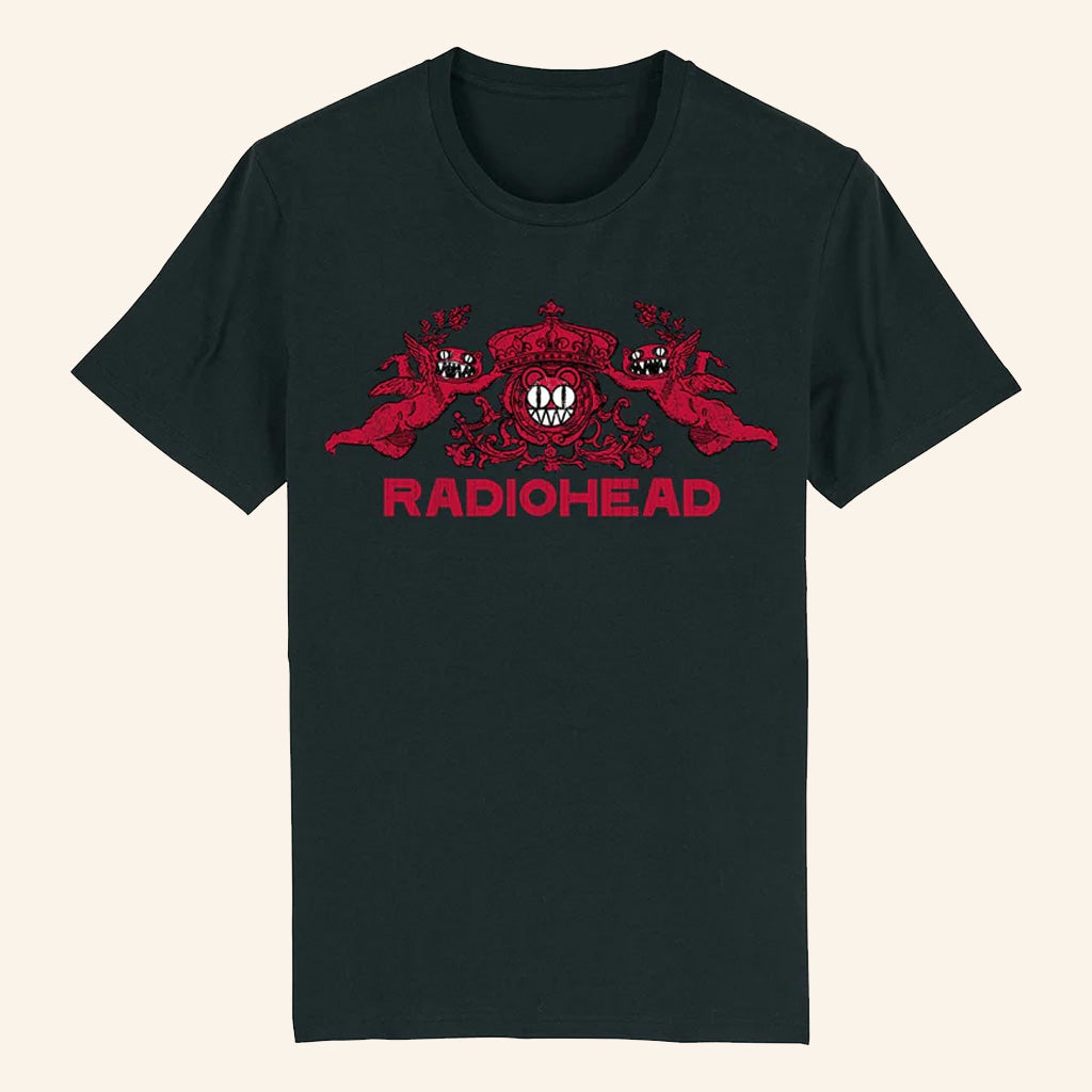 Radiohead Merch Bear Crest T-Shirt Gifts For Husband