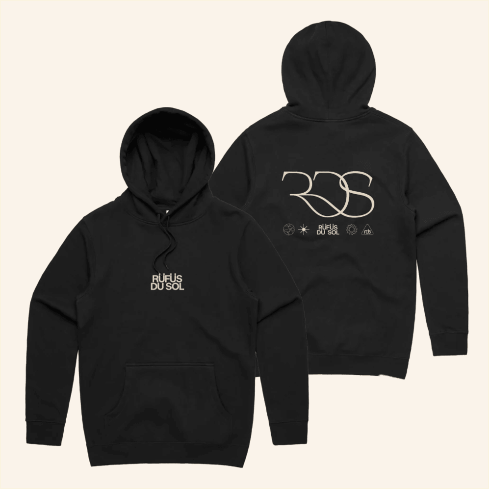 RDS Logo Black Hoodie Rufus Du Sol Merch Birthday Gifts For Music Fans Gifts For Besties
