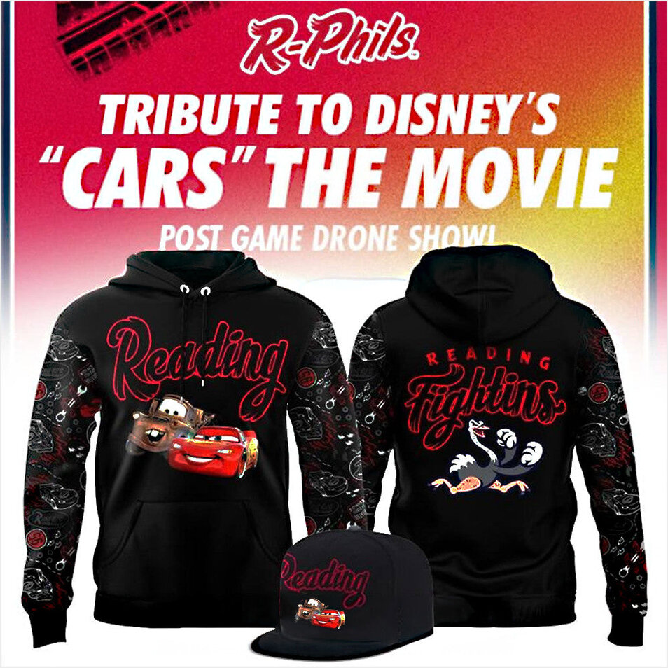 Reading Fightin Phils x Cars Movie Special Hoodie Best Birthday Gifts For Him Gifts For Friends