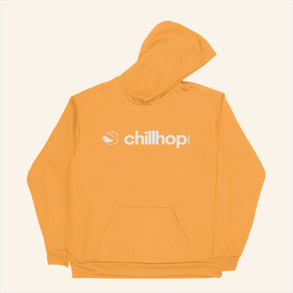 Real Cosy Logo Orange Hoodie Chillhop Merch Present For Husband Birthday Gift Ideas
