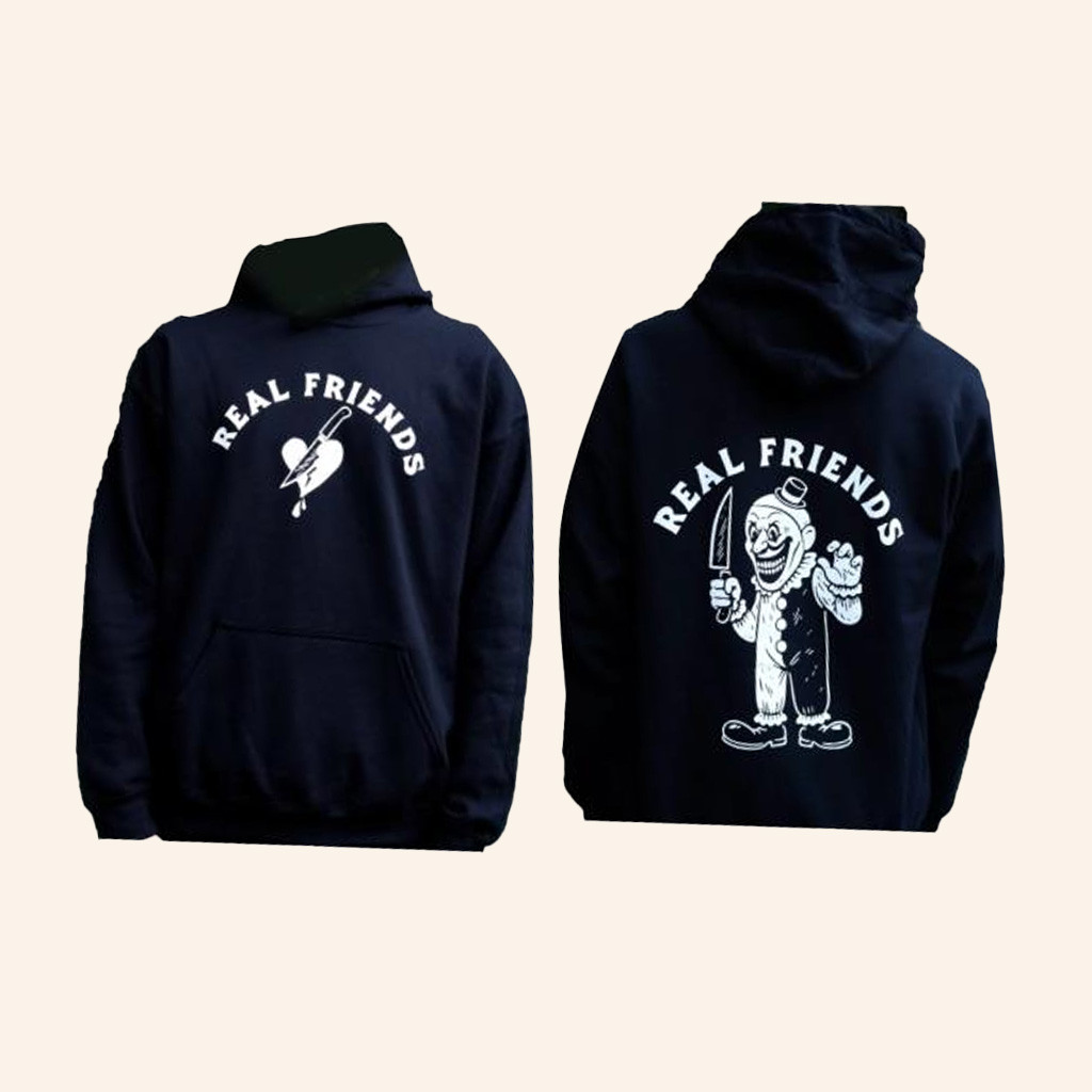 Real Friends Merch Clown Hoodie Birthday Present For Friends