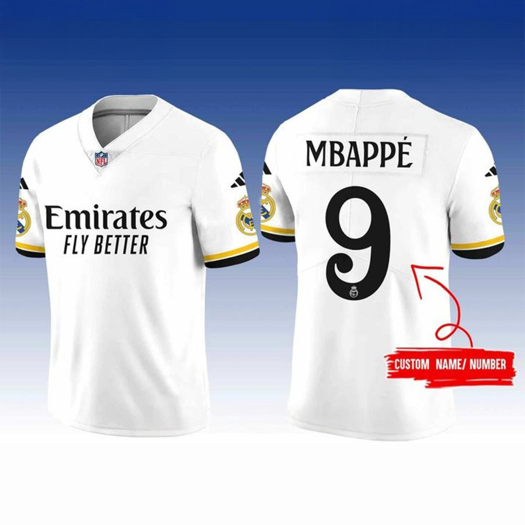 Real Madrid x NFL Club World Cup Game Road 2025 Football Jersey Gift Ideas For Fans