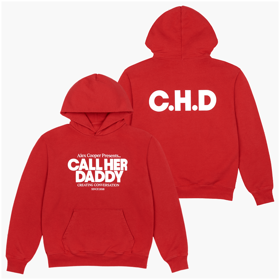 Red CHD Hoodie Call Her Daddy Merch Good Gift for Daughter Fan Merch Hoodie Gifts For Friends