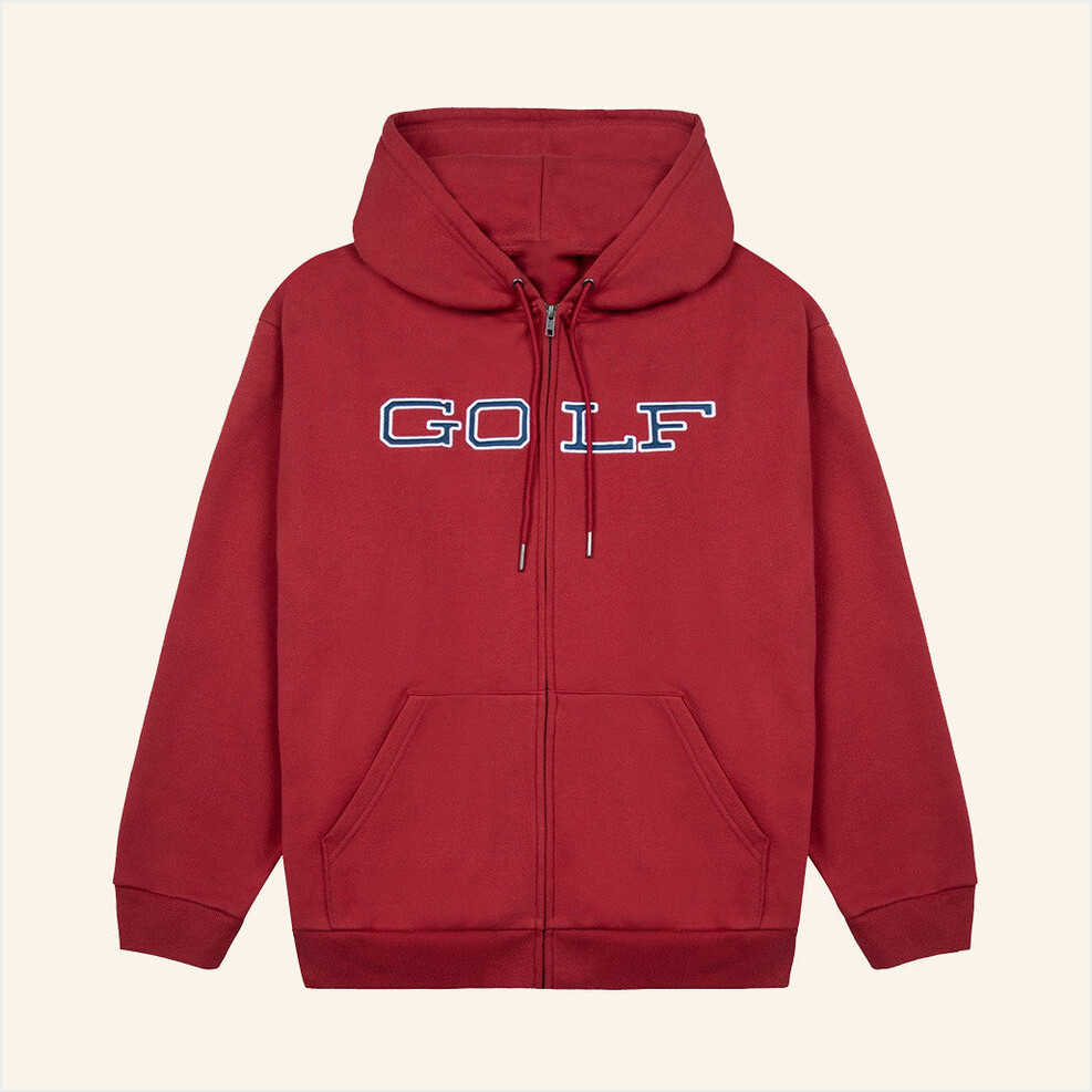 Red Full Zip Tyler the creator Golf Wang Hoodie Gifts For Dad Birthday Gift Ideas
