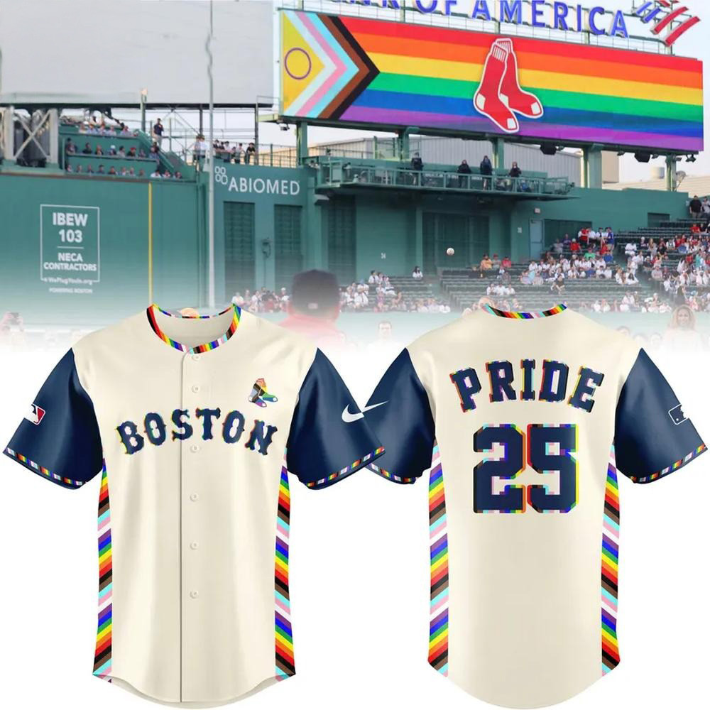 Red Sox Pride Night Limited Edition Baseball Jersey Red Sox Merch Gifts For Gays