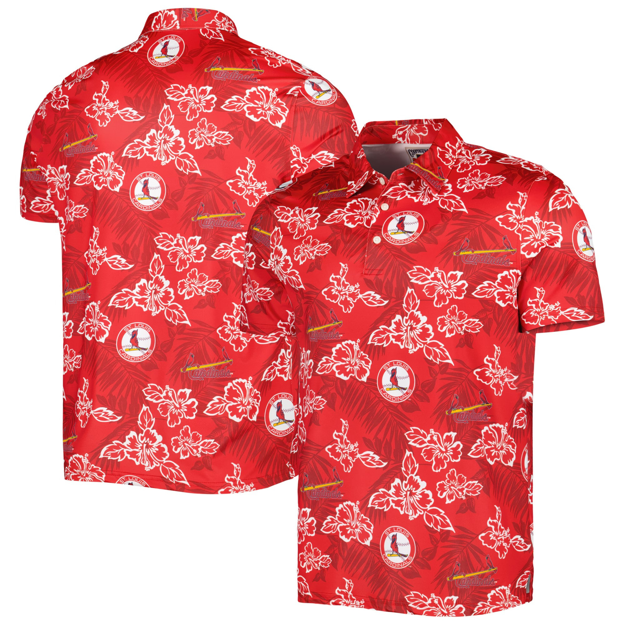 Red St Louis Cardinals Polo Shirt MLB Aloha Shirt Gifts For Father's Day From Daughter