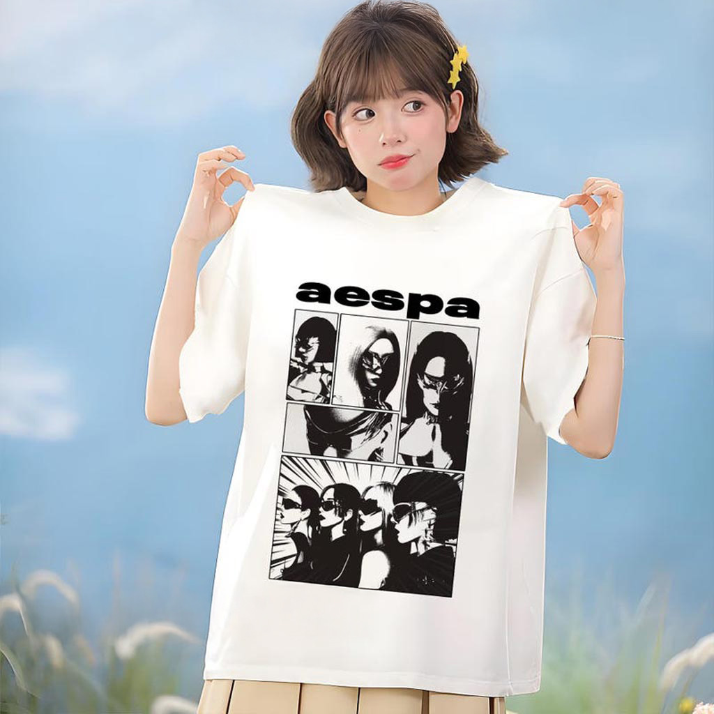 Retro Aespa Whiplash Shirt AESPA Synk Parallel Line Tour Shirt Aespa Live Tour 2025 Shirt