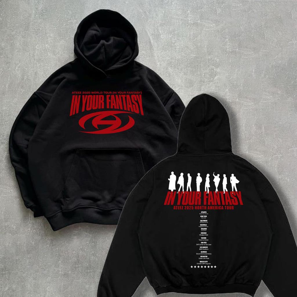 Retro Ateez 2025 World Tour In Your Fantasy Hoodie ATEEZ Golden Hour Part 3 Hoodie Ateez World