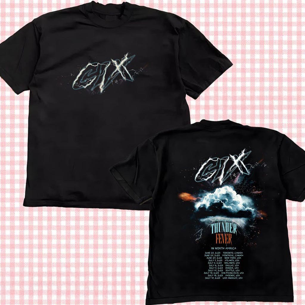 Retro Cix 2025 World Tour Thunder Fever Shirt CIX World Tour Shirt Thunder Fever 2025 in US