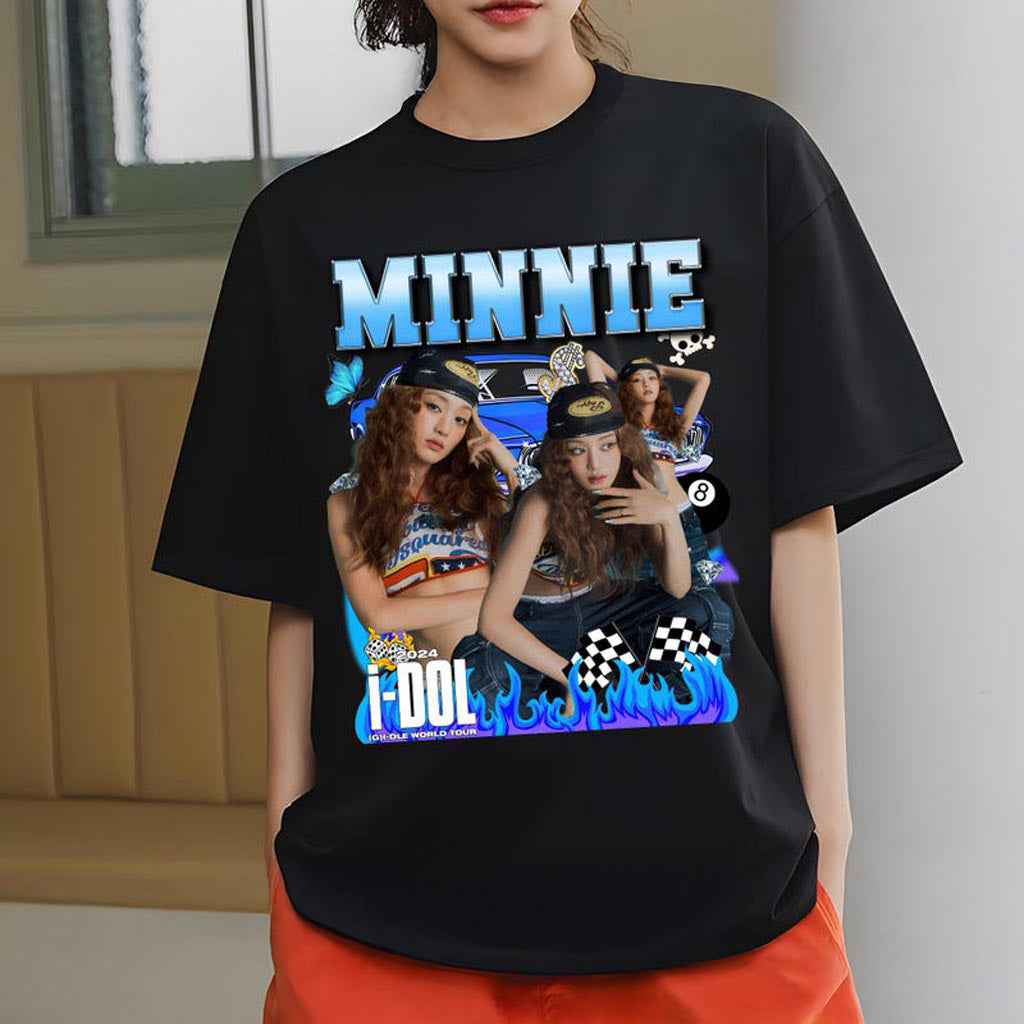 Retro G-idle Minie Tshirt, Idol G-idle Tour Shirt, 2024 Gidlle World Tour shirt, 2024 (G)I-DLE