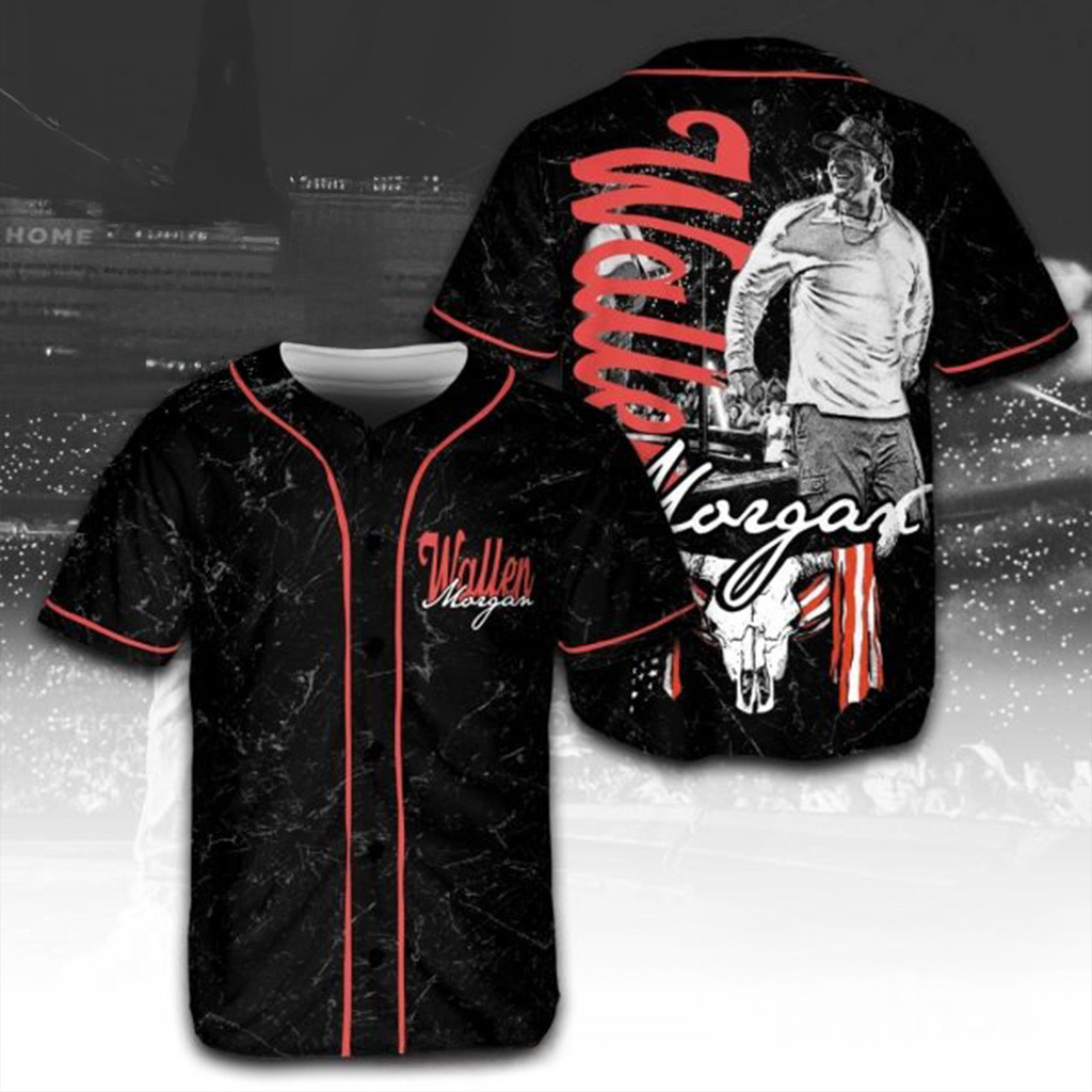 Retro Red Morgan Wallen I'm The Problem Tour Country Music Baseball Jersey Fan Merch