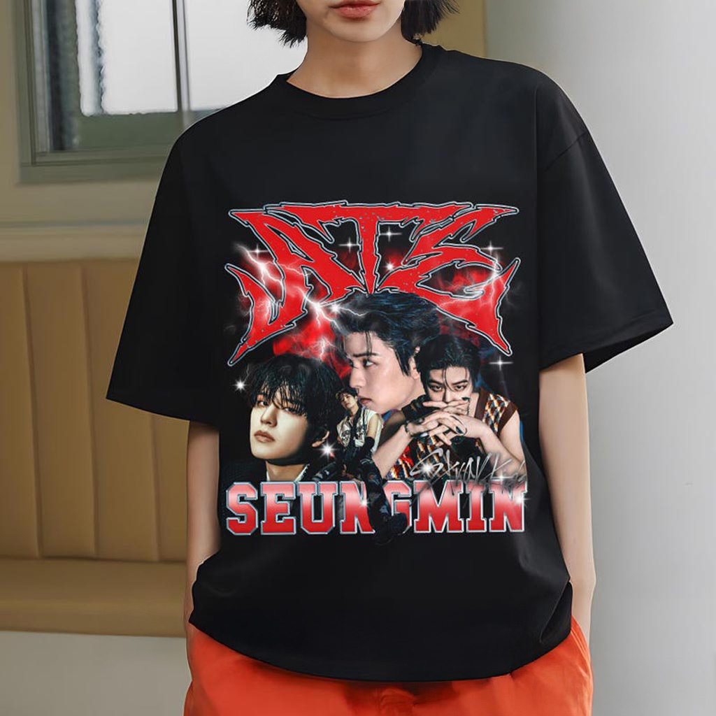 Retro Seungmin Stray Kids ATE Shirt Stray Kids Domiate World Tour T-shirt Stray Kids World