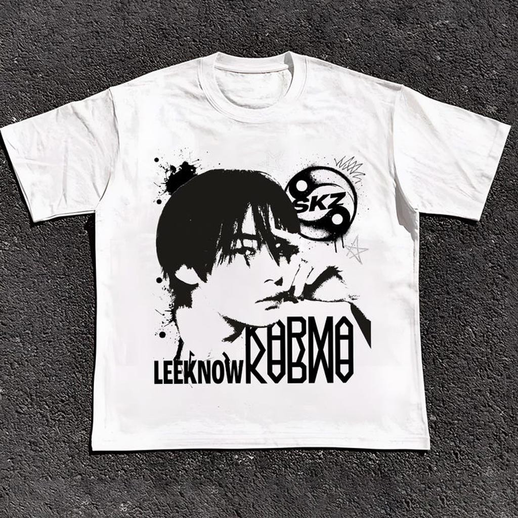 Retro Stray Kids Leeknow Karma Shirt SKZ Karma Sweatshirt Stray Kids Ceremony Shirt Stray