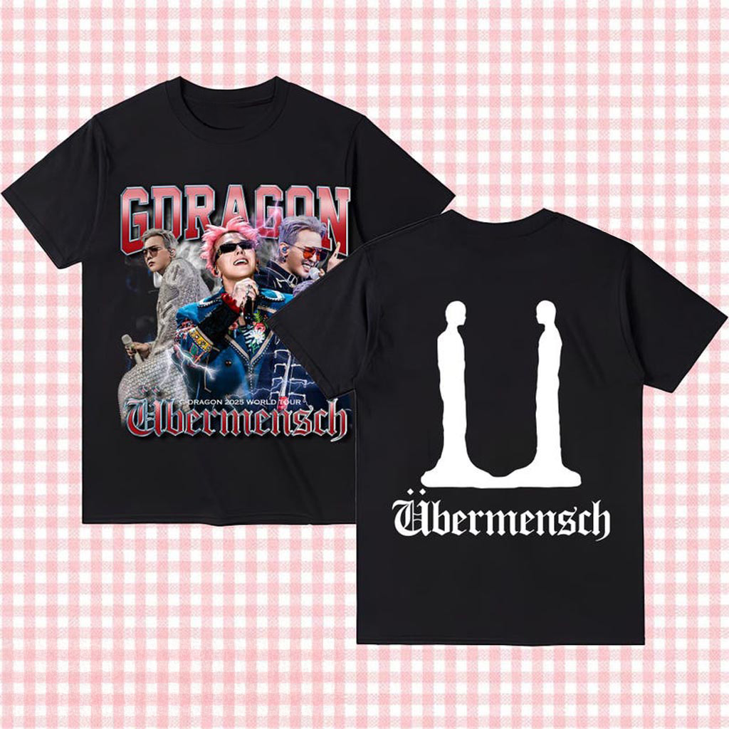 Retro Ubermensch Gdragon World Tour Shirt GDragon BigBang Graphic Tee Shirt GDragon