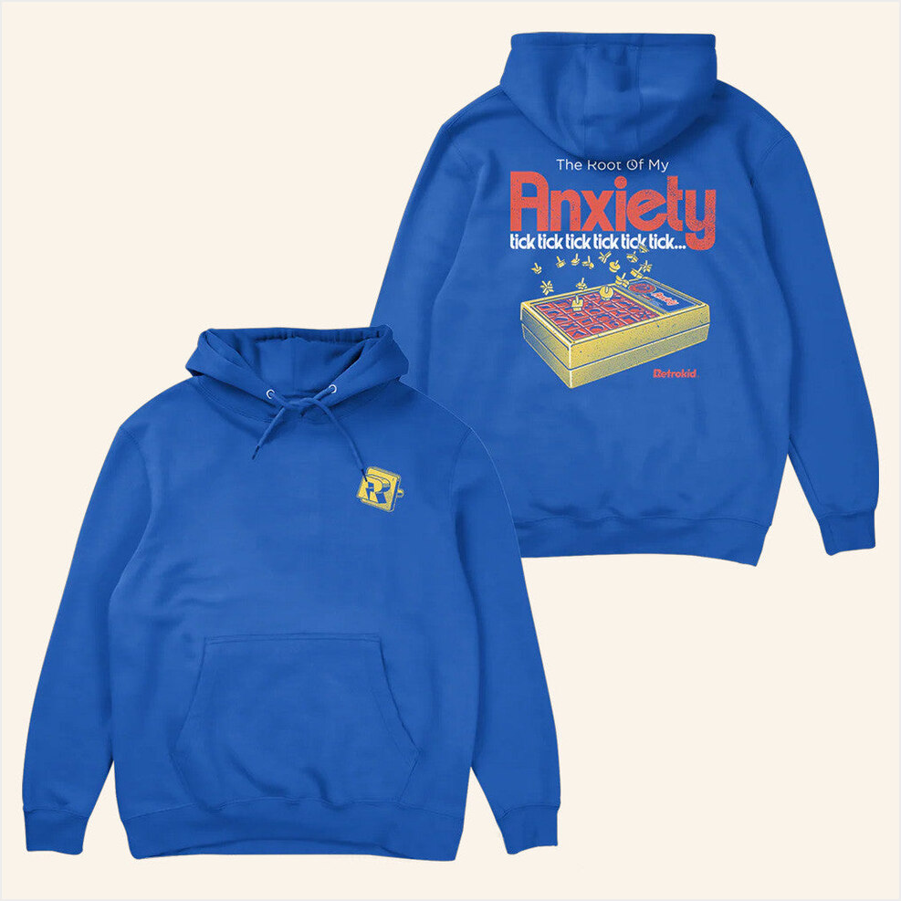 Retrokid Originals Anxiety Hoodie Retrokid Merch Royal Presents For Boyfriend
