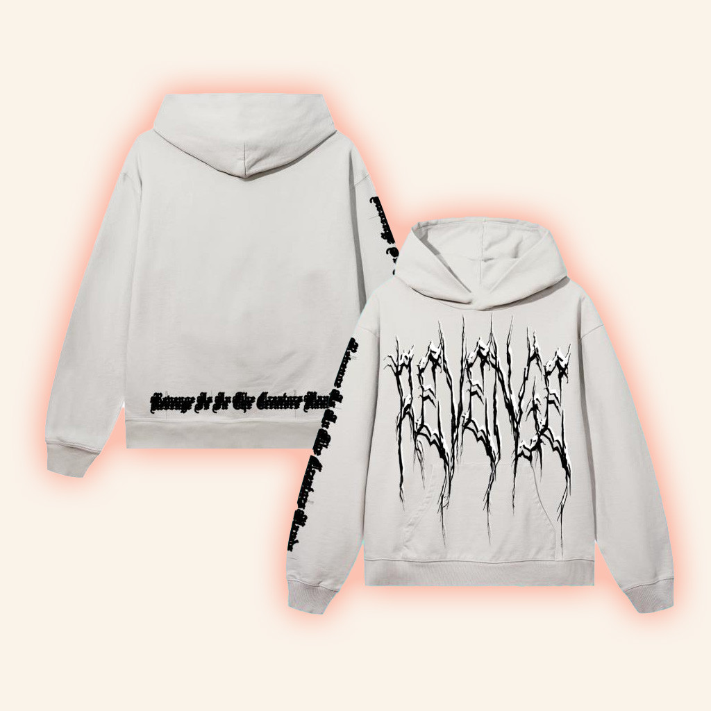 Revenge Merch Motion Lightning Logo White Hoodie Unique Gifts For Husband