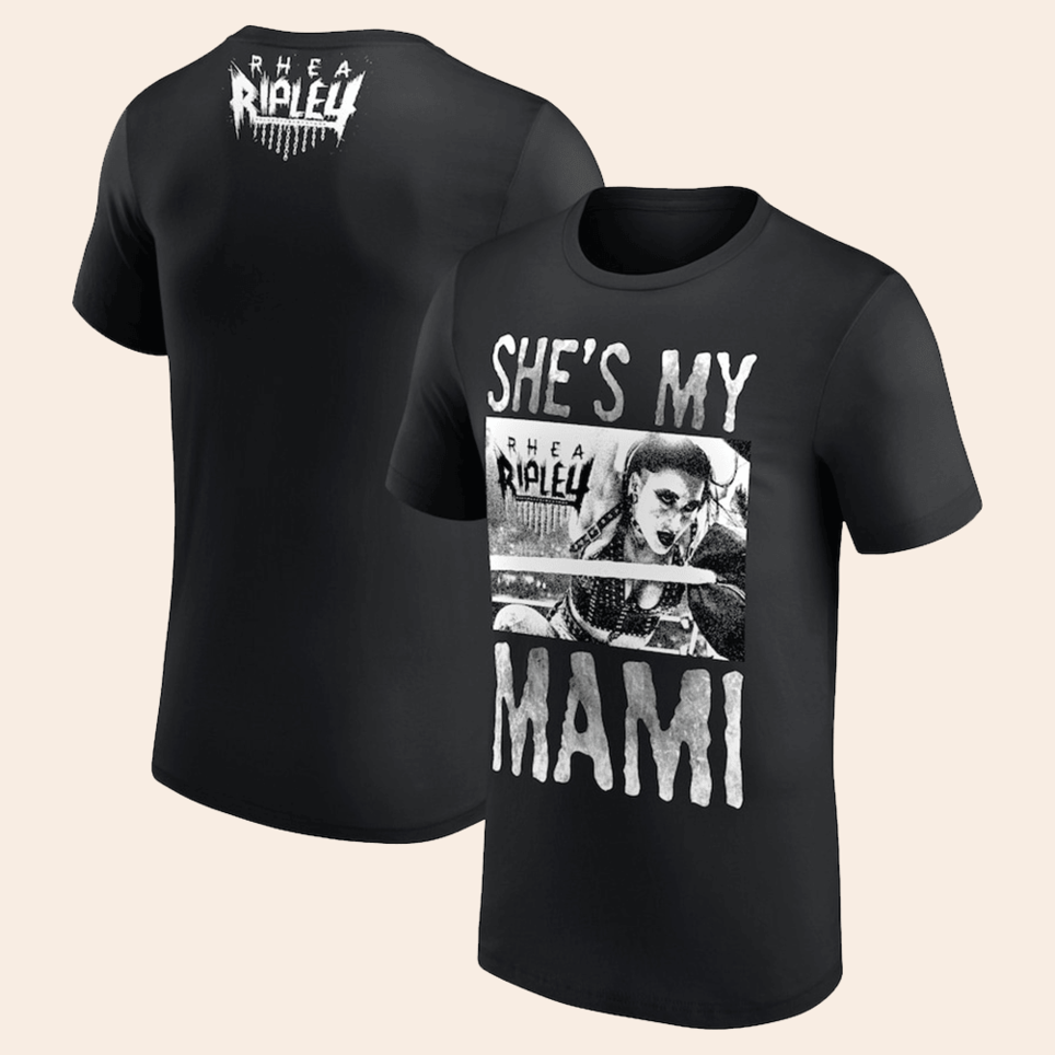 Rhea Ripley She's My Mami T-Shirt Rhea Ripley Merch Father's Day Birthday Gifts For Husband