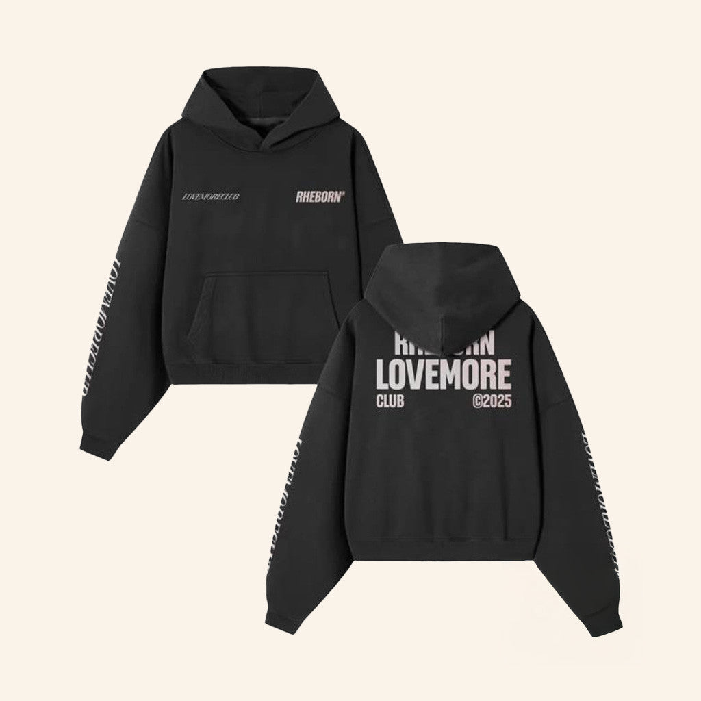 Rheborn Clo Merch Love More Club Hoodie Black Gifts For Son