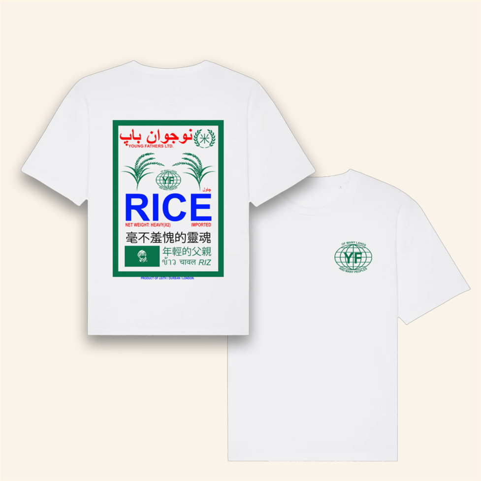 Rice White T-Shirt Young Fathers Merch Birthday Gifts For Husband Best Friend Gifts