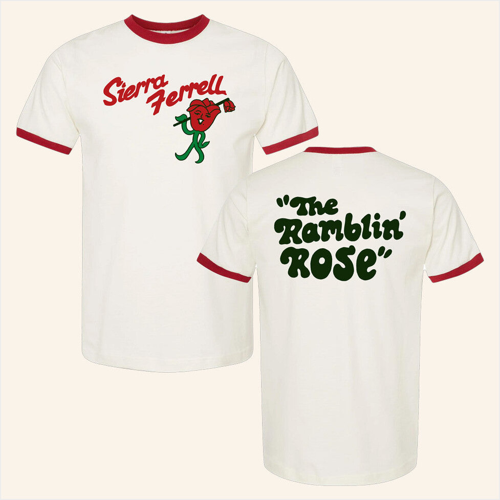 Ringer Ramblin' Rose T-Shirt Sierra Ferrell Merch Birthday Gifts For Mom Gifts For Friends
