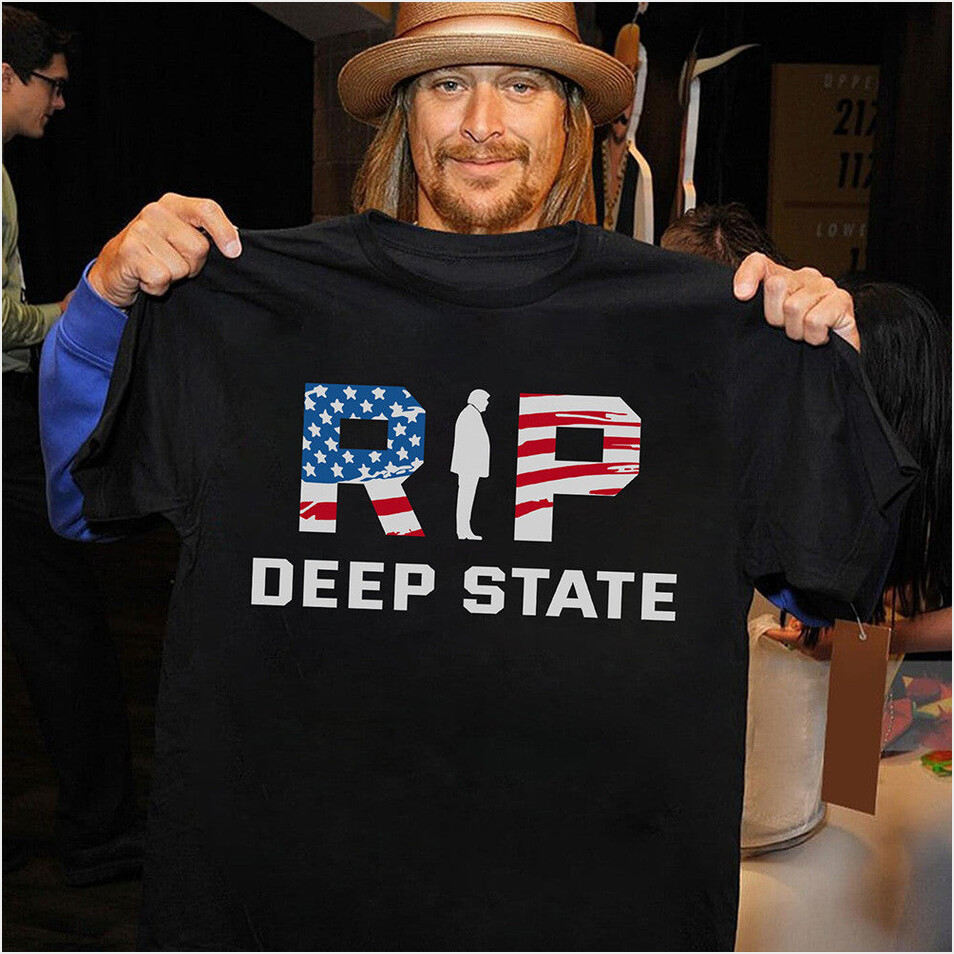 RIP Deep State Trump Shirt Funny Trump 2025 T-Shirt Patriotic Birthday Gifts For Father