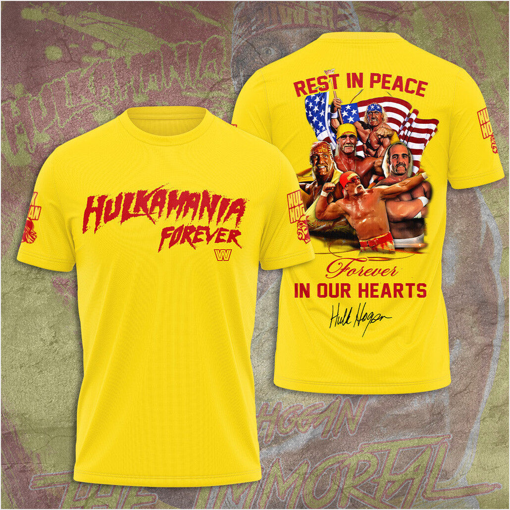 RIP Hulk Hogan T-Shirt Hulkamania Forever Shirt Rest In Peace Forever In Our Hearts