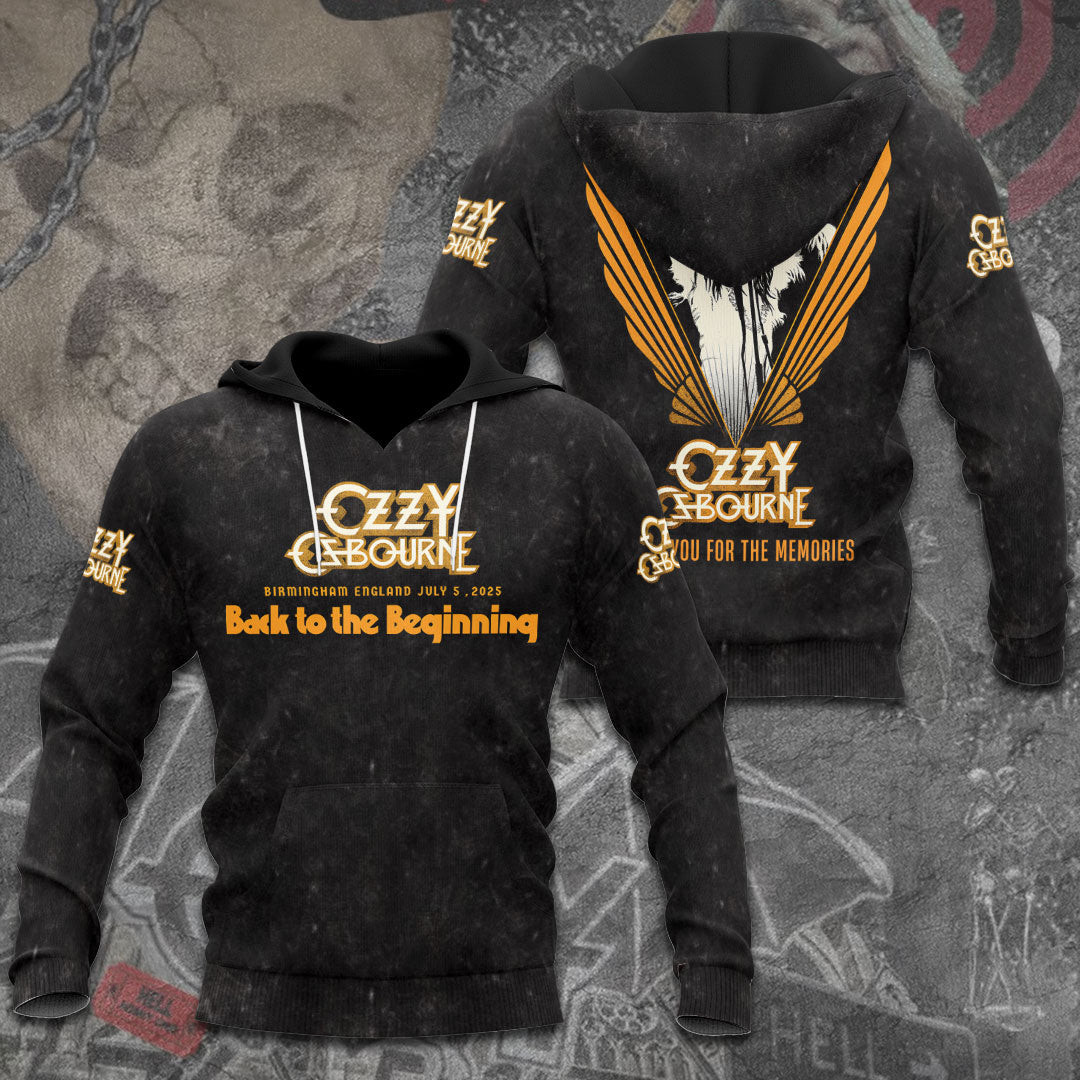 Rip Ozzy Osbourne Thank You For The Memories Hoodie Back To The Beqinning Hoodie