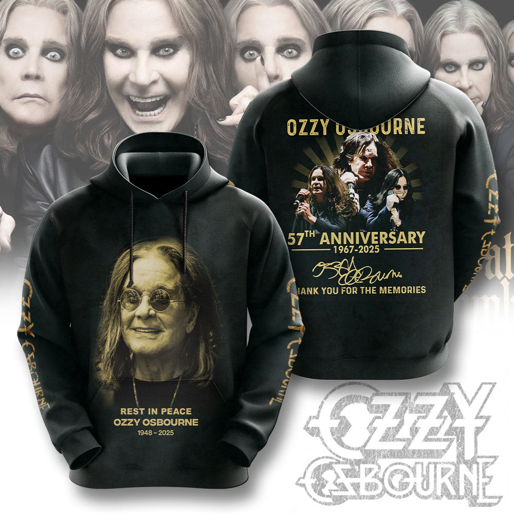 Rip Ozzy Osbourne Thank You For The Memories Hoodie Gifts For Music Enthusiasts
