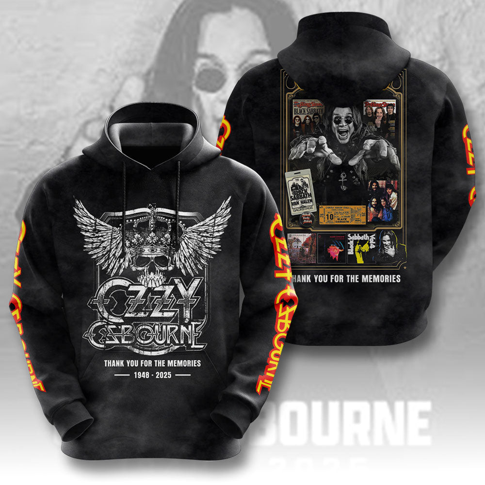 Rip Ozzy Osbourne Thank You For The Memories Hoodie Music Related Gifts For Guys
