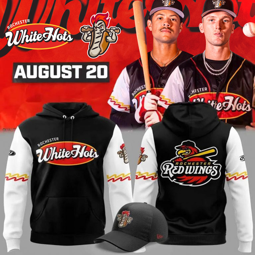 Rochester Red Wings X White Hots 2025 Hoodie Gifts For Baseball Fans