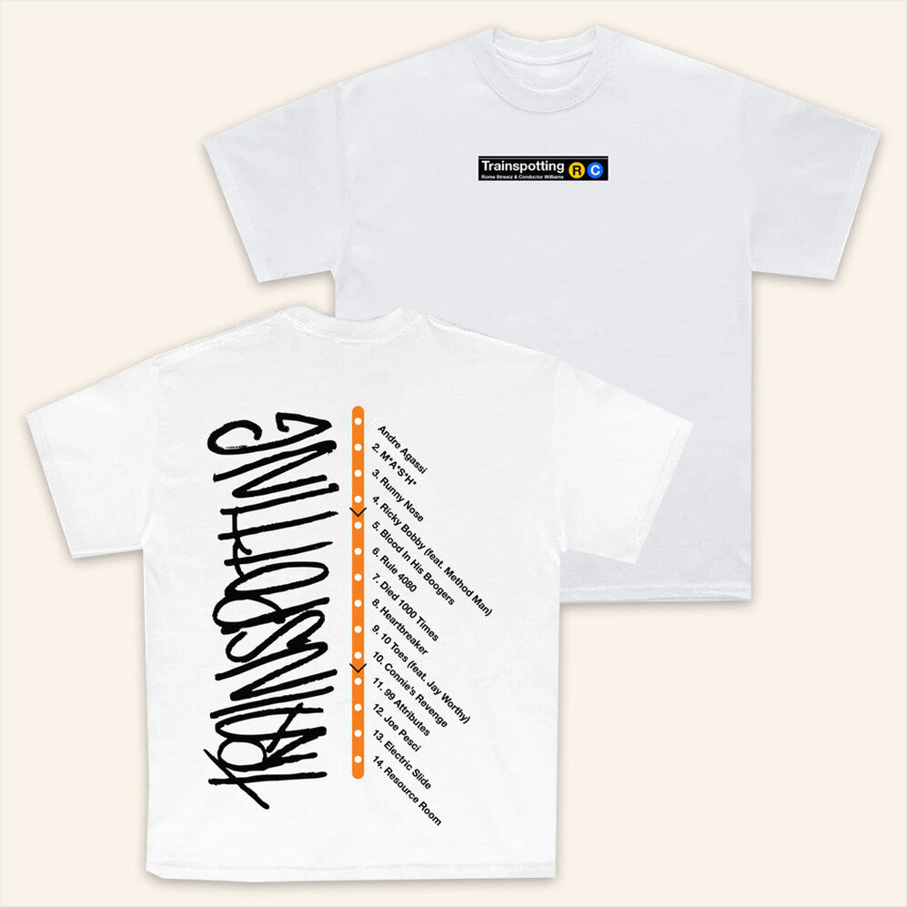 Rome Rome Streetz And Conductor Williams Trainspotting White T-Shirt Massappeal Merch